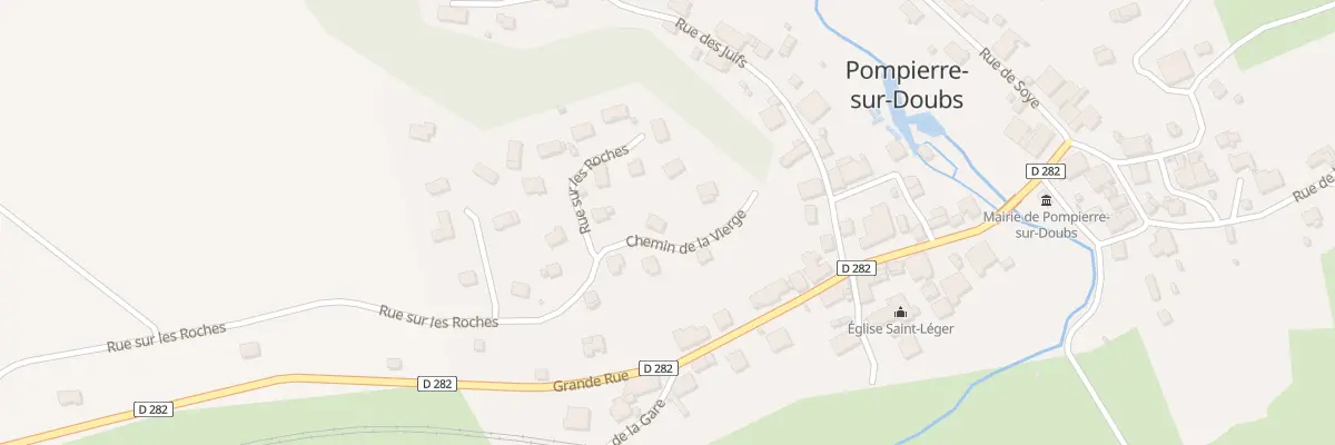 Plan du 1 Che de la Vierge à Pompierre-sur-Doubs