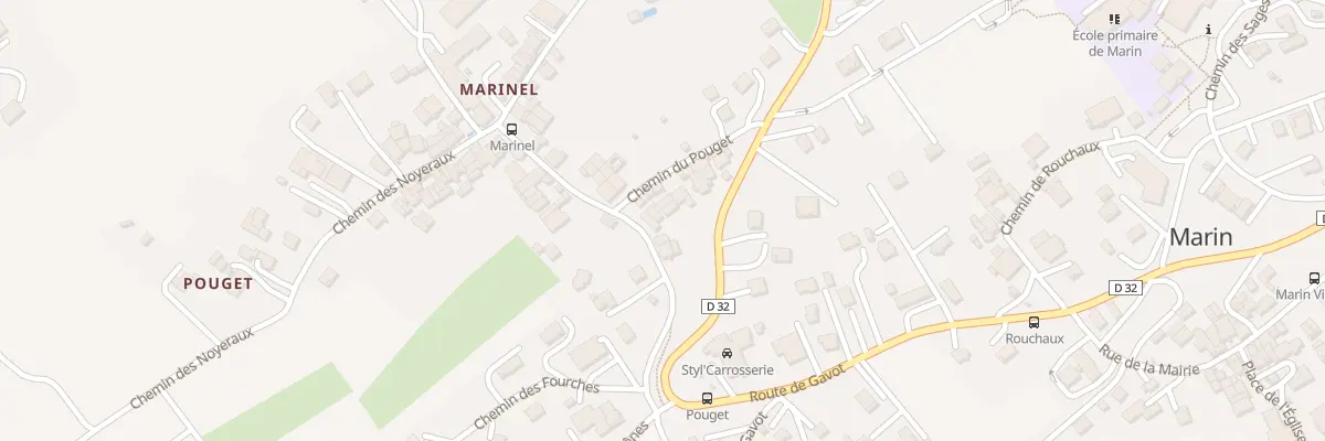 Plan du 112 Rte de Marinel à Marin