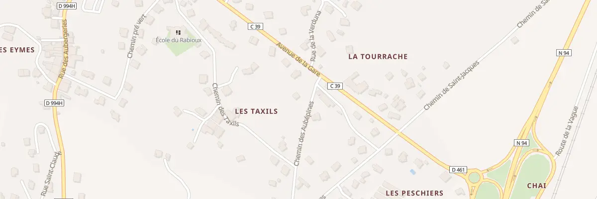 Plan du 5129 Av de la Gare à Châteauroux-les-Alpes