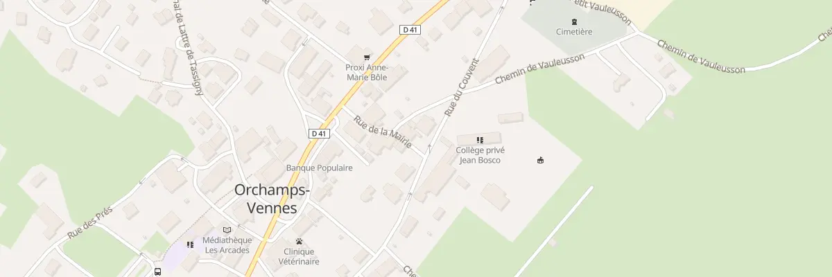 Plan du 3 Rue de la Mairie à Orchamps-Vennes