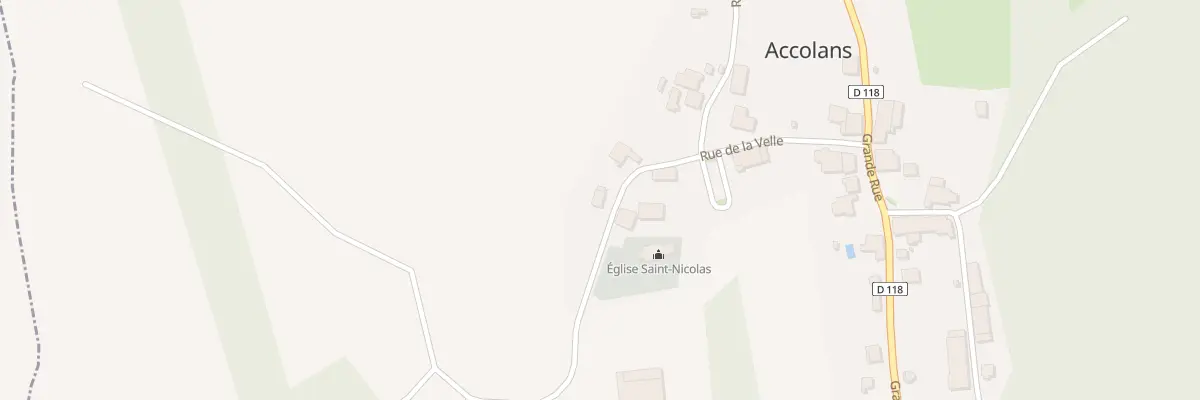 Plan du 9000 Rue de la Velle à Accolans