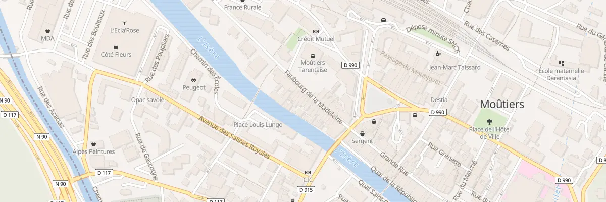Plan du 89 Fg de la Madeleine à Moûtiers