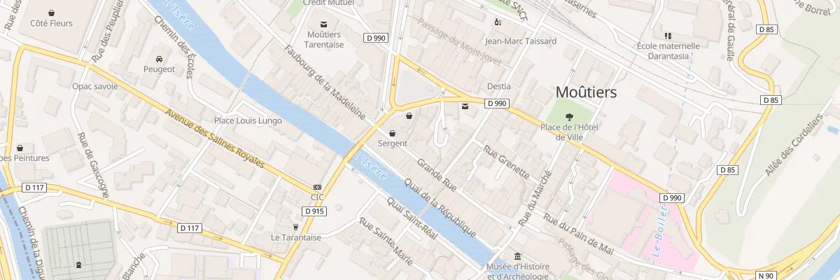 Plan du 10 Pas Saint-Antoine à Moûtiers