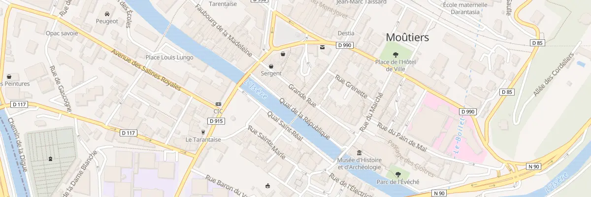 Plan du 87 Quai de la République à Moûtiers