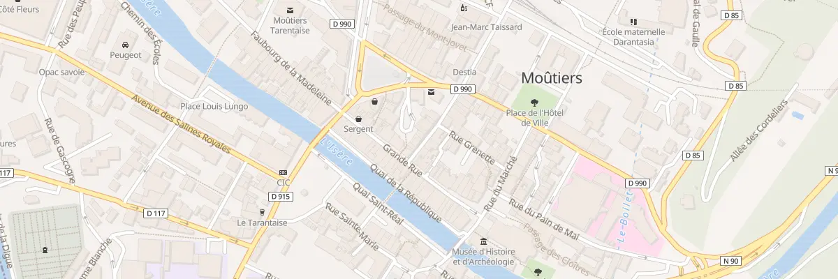 Plan du 72A Rue Cardinale à Moûtiers