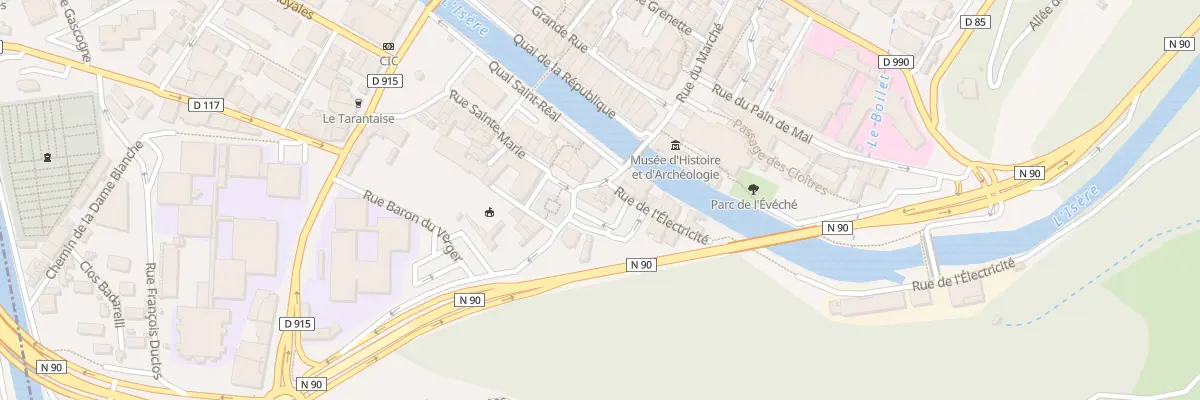 Plan du 35 Pl du Vieux Pont à Moûtiers