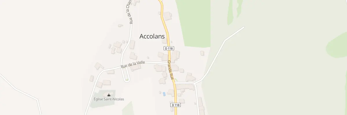 Plan du 8 Au Village à Accolans