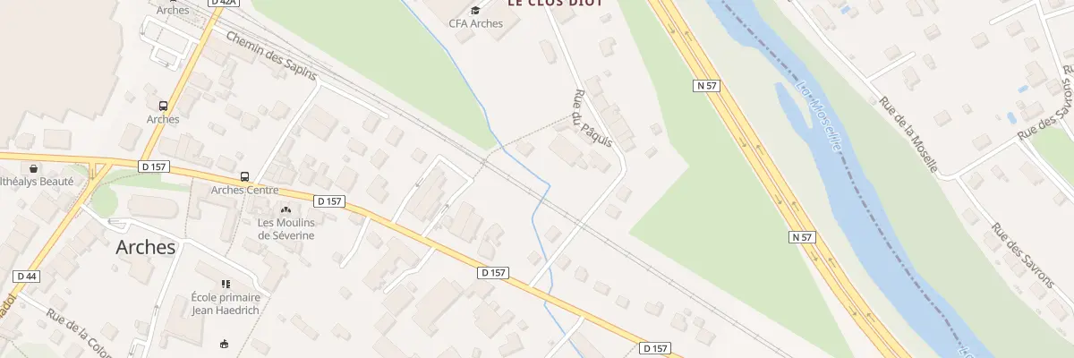 Plan du 9 Rue du Paquis à Arches