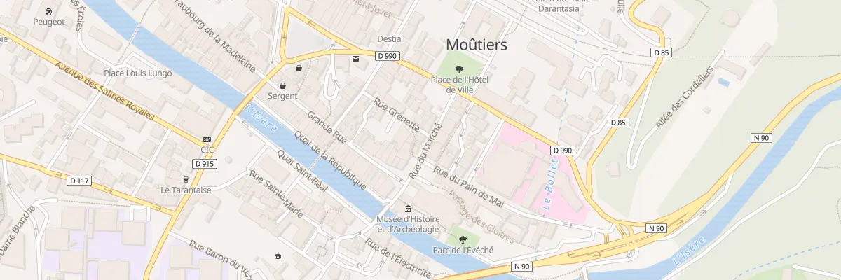 Plan du 39 Rue du Marché à Moûtiers