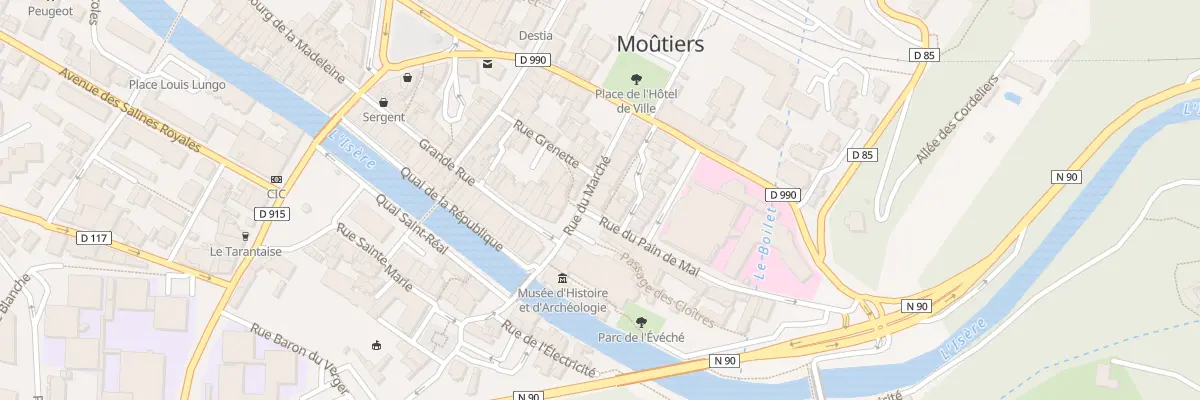 Plan du 36 Rue du Marché à Moûtiers