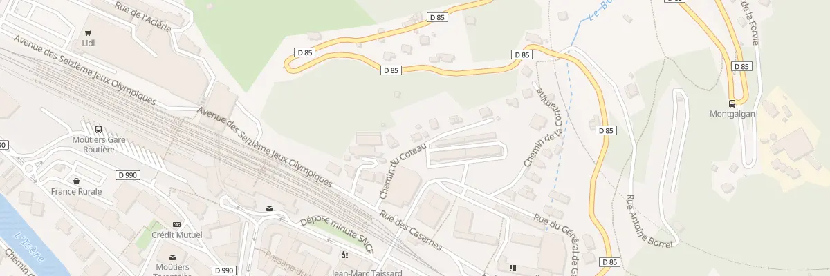 Plan du 73 Che du Coteau à Moûtiers