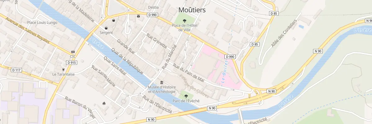 Plan du 12 Pas du Marché au Bois à Moûtiers