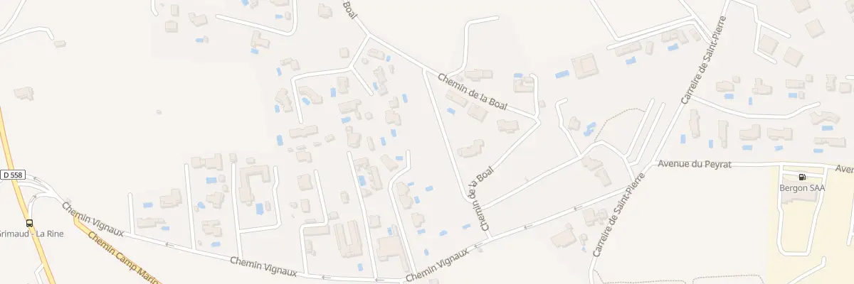Plan du 9998 Che de la Boal à Grimaud