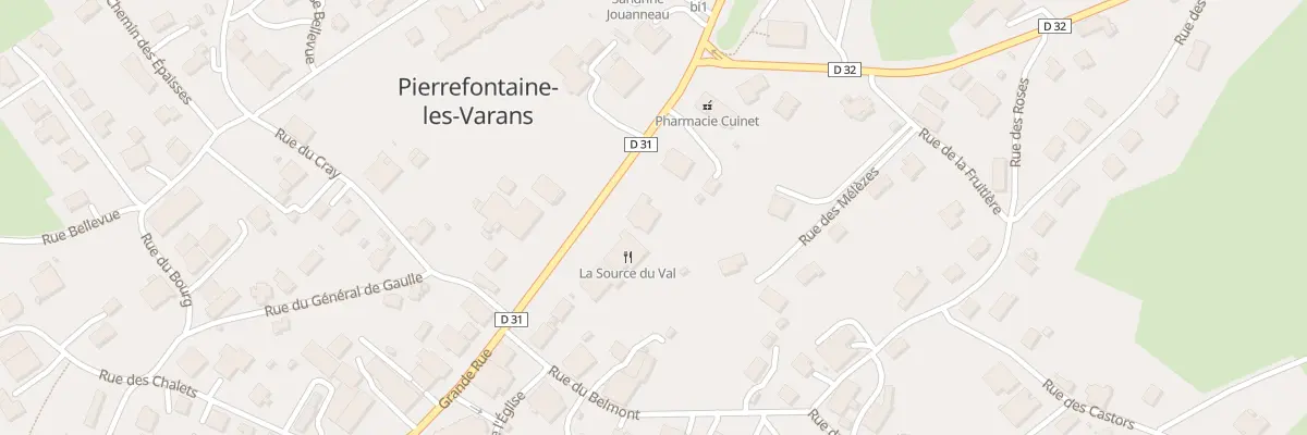 Plan du 16 Gr Grande Rue à Pierrefontaine-les-Varans