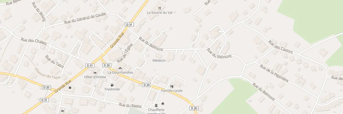 Plan du 6 Rue du Belmont à Pierrefontaine-les-Varans