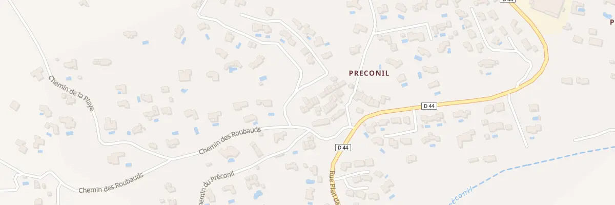 Plan du Hameau du Préconil au Plan-de-la-Tour