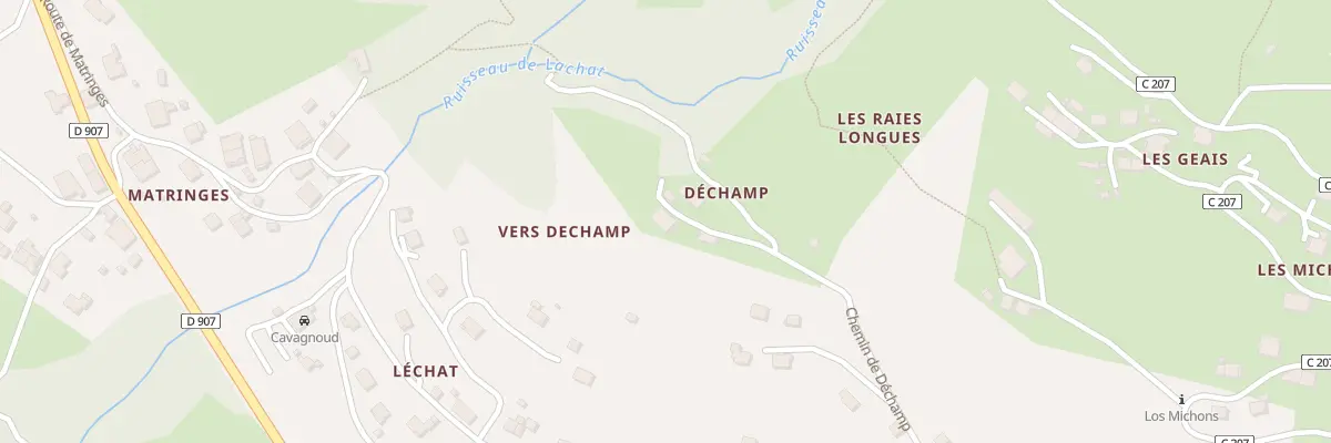 Plan du 405 Che de Dechamp à Mieussy