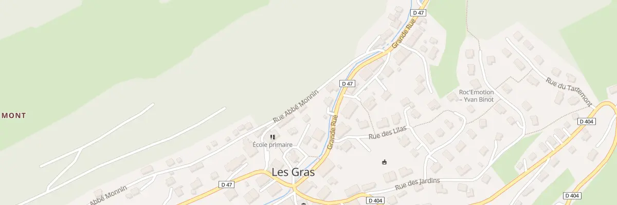 Plan du 1A Rue Abbe Monnin aux Gras