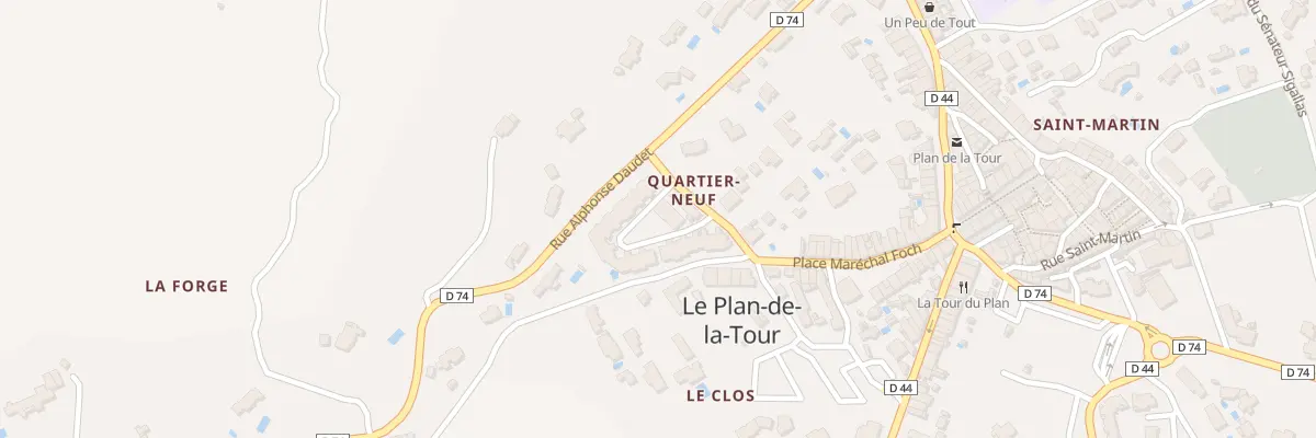 Plan du 5 Le Quartier Neuf au Plan-de-la-Tour