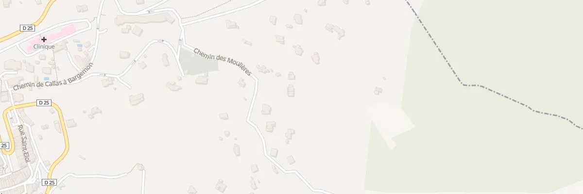 Plan du 195 Che des Moulières à Callas