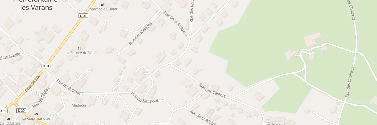 Plan du 1 Rue des Castors à Pierrefontaine-les-Varans