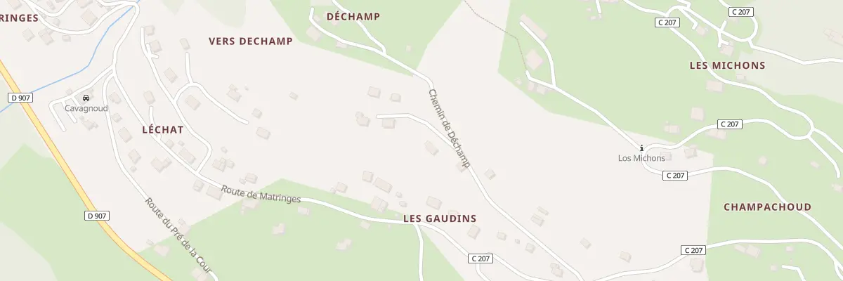 Plan du 223 Che de Dechamp à Mieussy