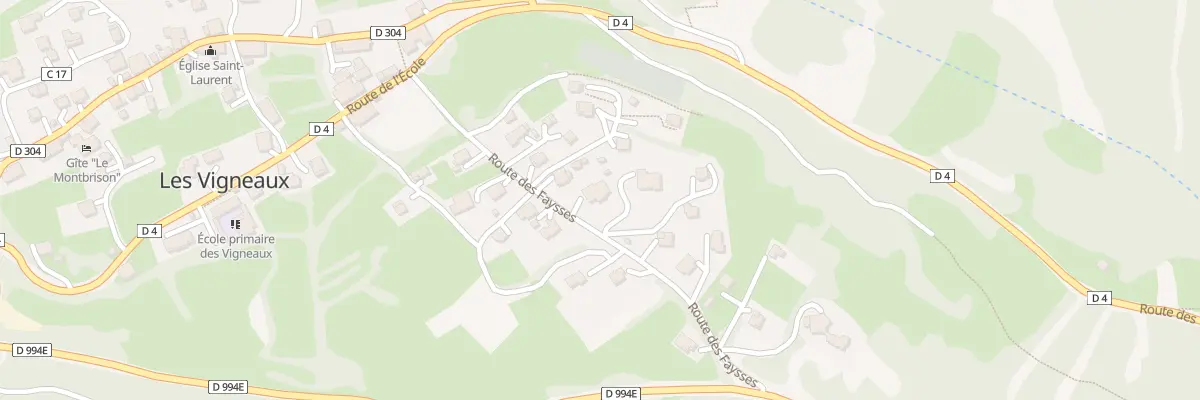 Plan du 177 Rte des Faysses aux Vigneaux