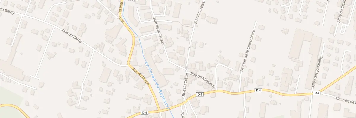 Plan de la Rue de la Crosaz à Scionzier