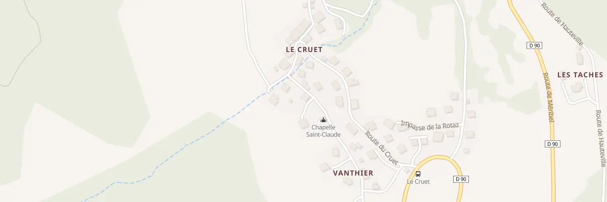 Plan du 130 Che de Vanthier aux Allues