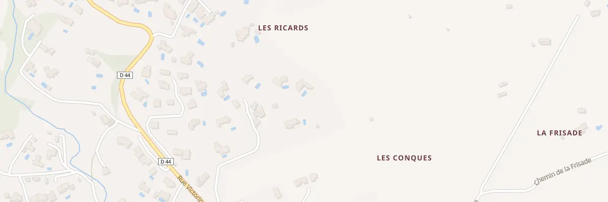 Plan du 9000 Les Ricards au Plan-de-la-Tour