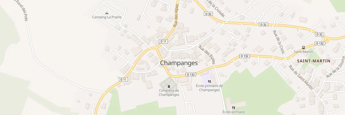 Plan du 38 Rue du vieux village à Champanges