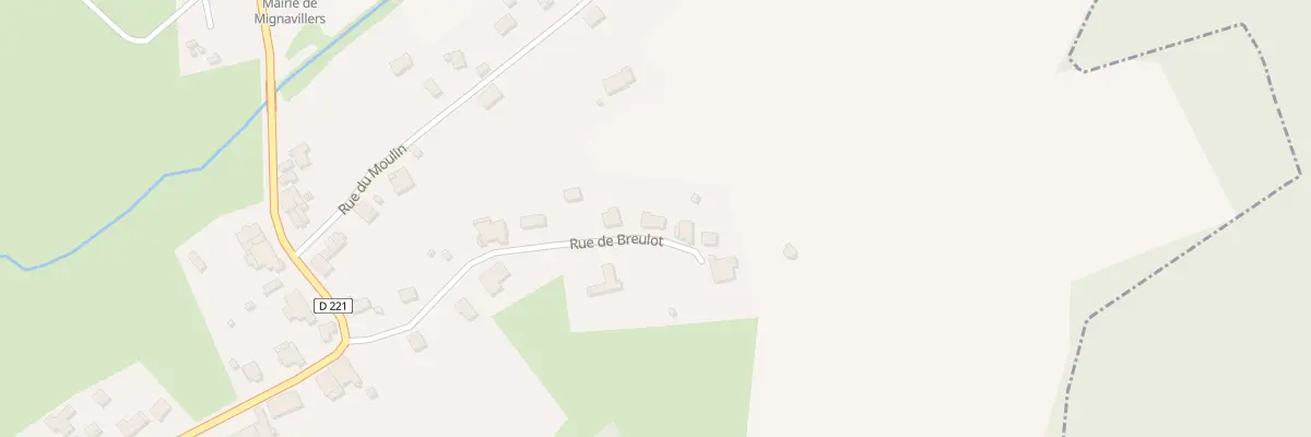 Plan du 9 Rue de Breulot à Mignavillers