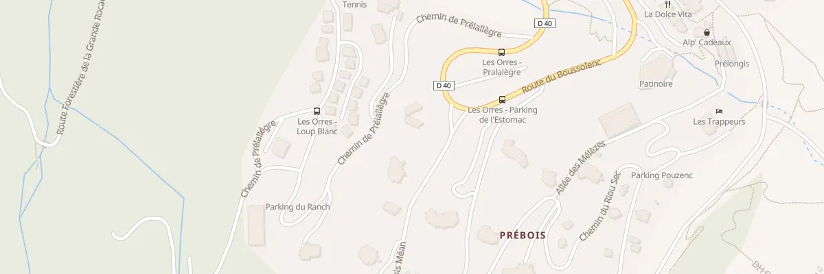 Plan du 5345 Pre La Faysse aux Orres