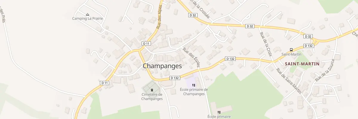 Plan du 88 Rue du vieux village à Champanges