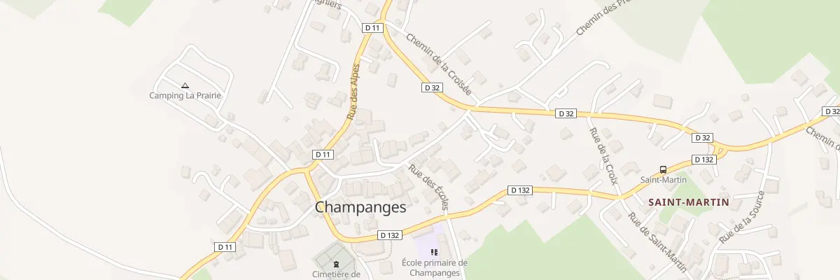 Plan du 131 Rue du vieux village à Champanges