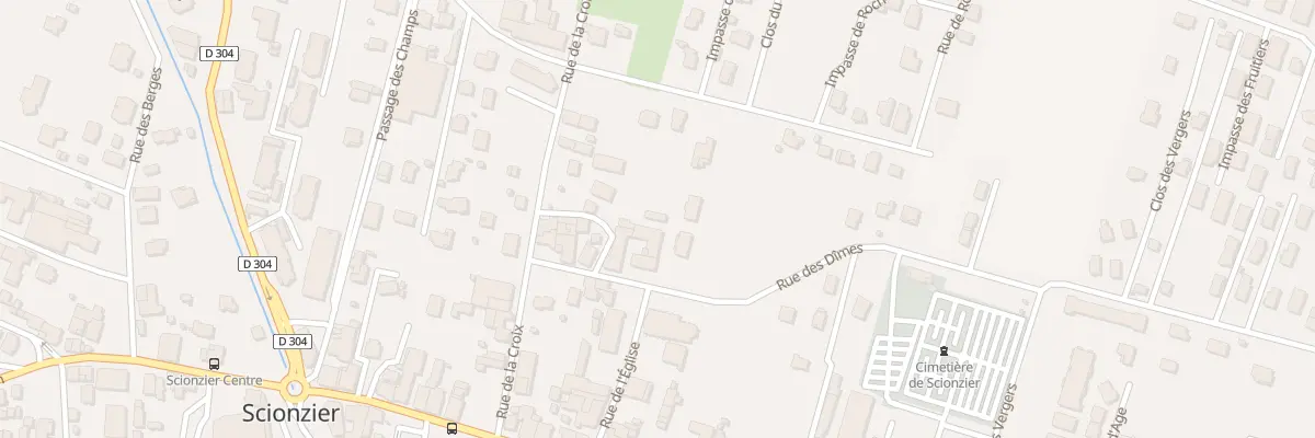 Plan de la Rue des Dimes à Scionzier