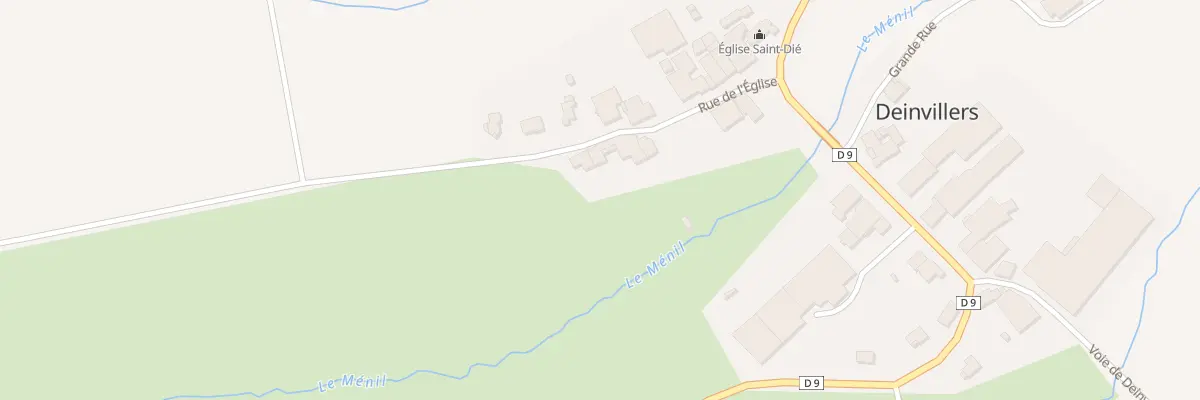 Plan du 9 Rue de l’Eglise à Deinvillers