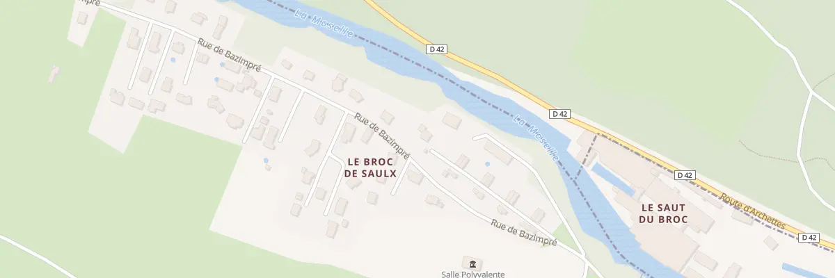 Plan du 1070 Rue du Saut du Broc à Pouxeux