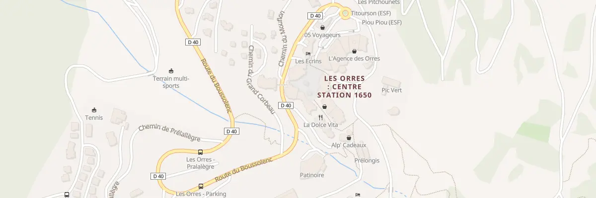 Plan du 2B Pl Emile Hodoul aux Orres