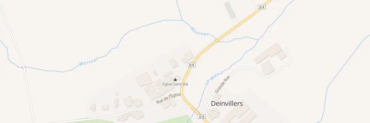 Plan du 2 Rue de l’Eglise à Deinvillers