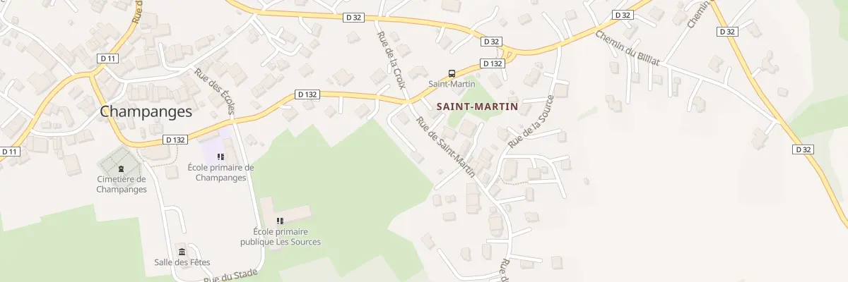 Plan du 38 Rue de saint-martin à Champanges