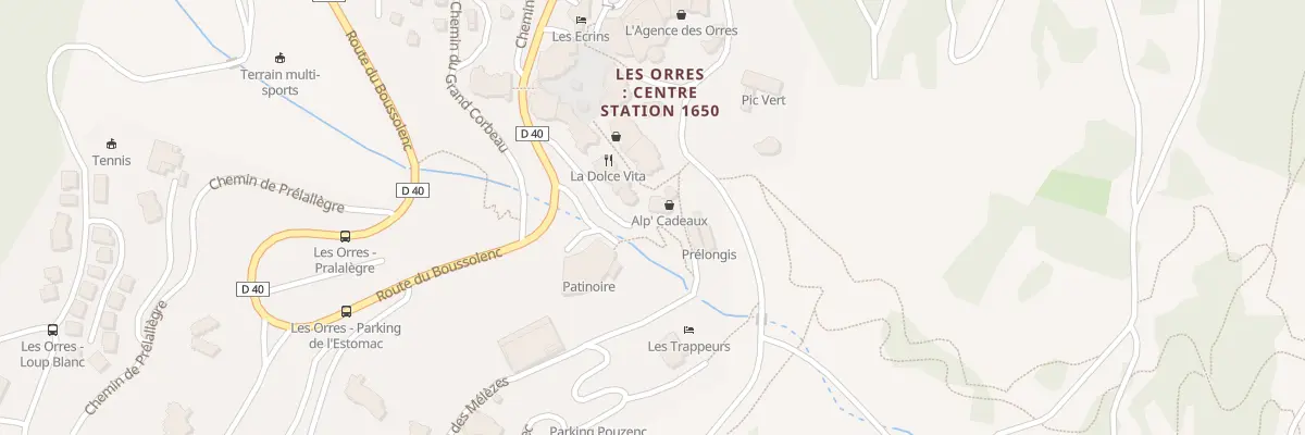 Plan du 1 All du Torrent aux Orres