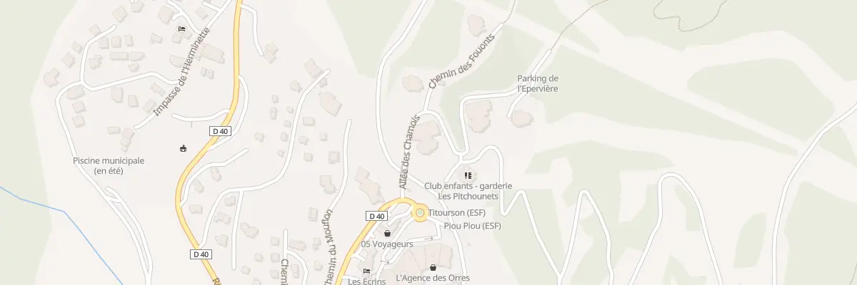 Plan du 6 All des Chamois aux Orres