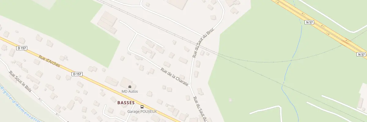 Plan du 185 Rue du Saut du Broc à Pouxeux