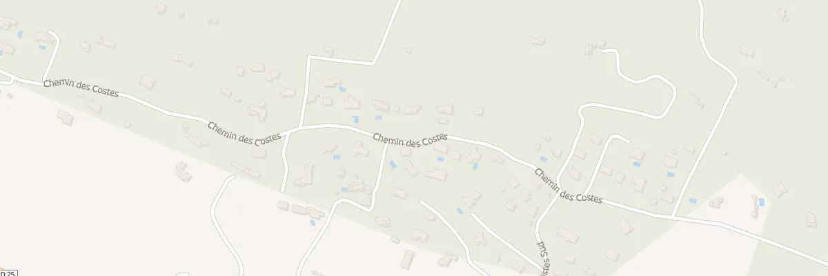 Plan du 1009 Che Rural des Costes à Callas