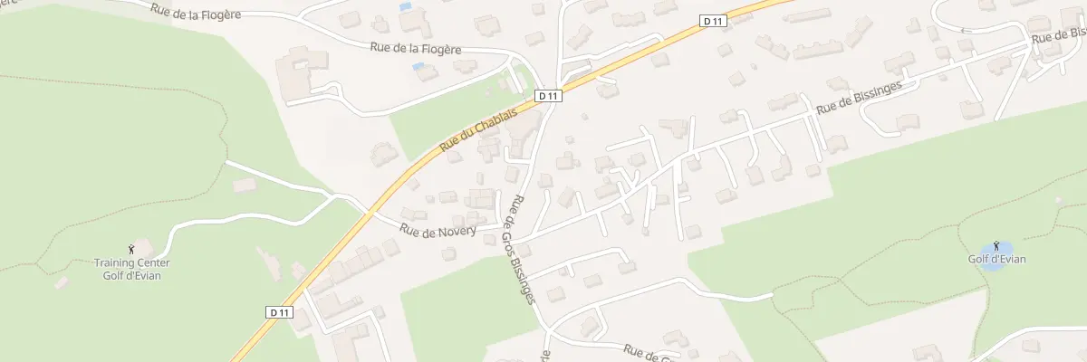 Plan du 11 Rue de Bissinges à Publier