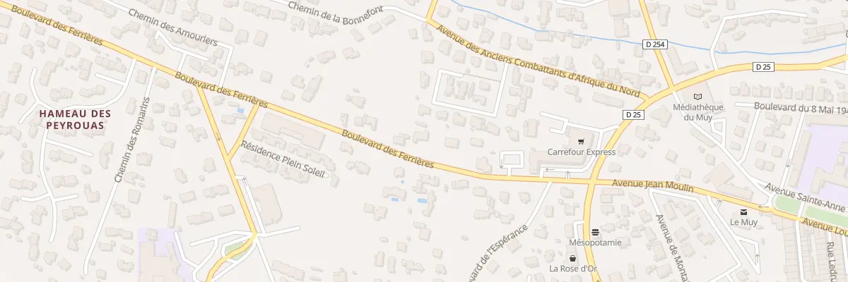 Plan du 216 Bd des Ferrières au Muy