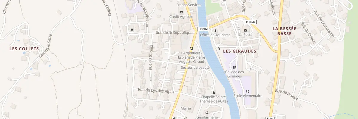 Plan du 6 Av Charles de Gaulle à L’Argentière-la-Bessée