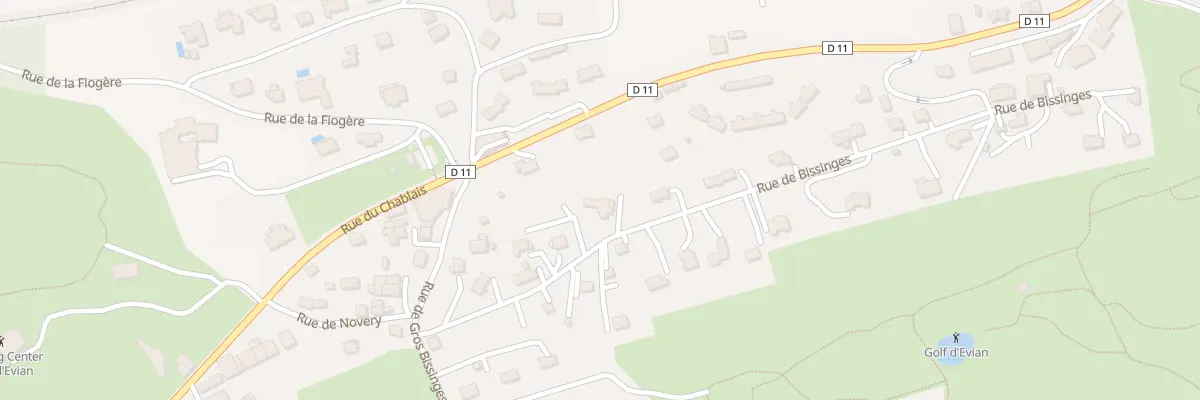 Plan du 189 Rue de Bissinges à Publier