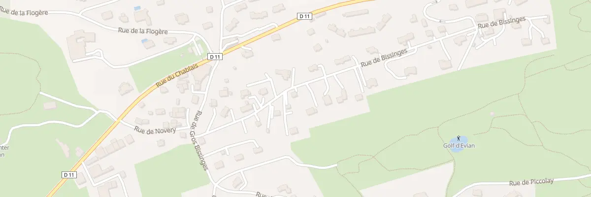 Plan du 190 Rue de Bissinges à Publier